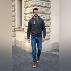 Polo Ralph Lauren Mens Full Zip Hoodie Sweatshirt Jacket Black/Charcoal Size M